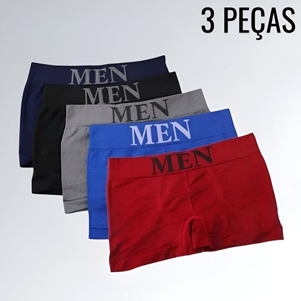 3 Pçs Cuecas Boxers Men - JZ NEW MODA