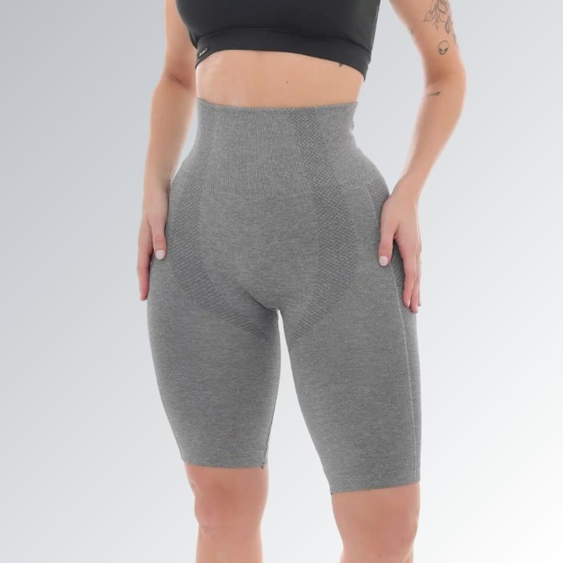 Bermuda Academia Fitness Empina Levanta Bumbum Cinza Claro Jz new moda