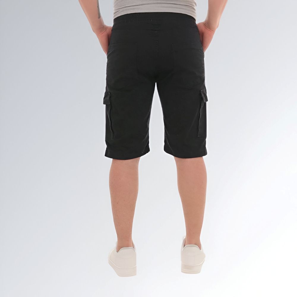 Bermuda Cargo Sarja Preta Masculina Jz New Moda