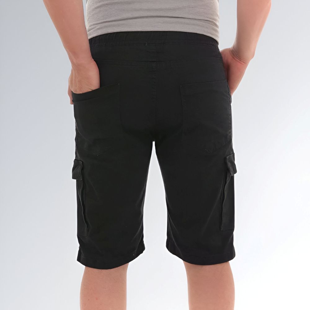 Bermuda Cargo Sarja Preta Masculina Jz New Moda