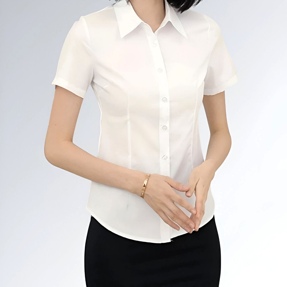 Blusa Decote V Manga Curta - JZ NEW MODA