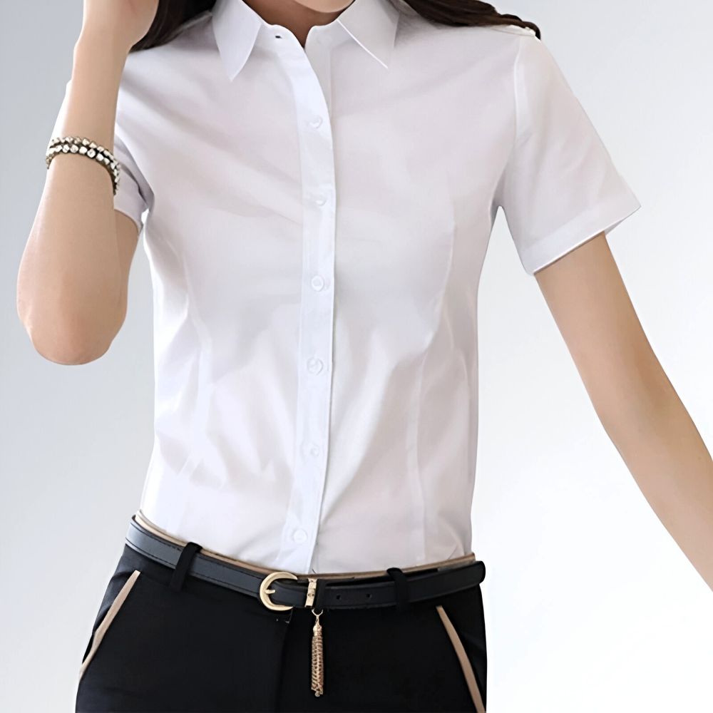 Blusa Decote V Manga Curta - JZ NEW MODA