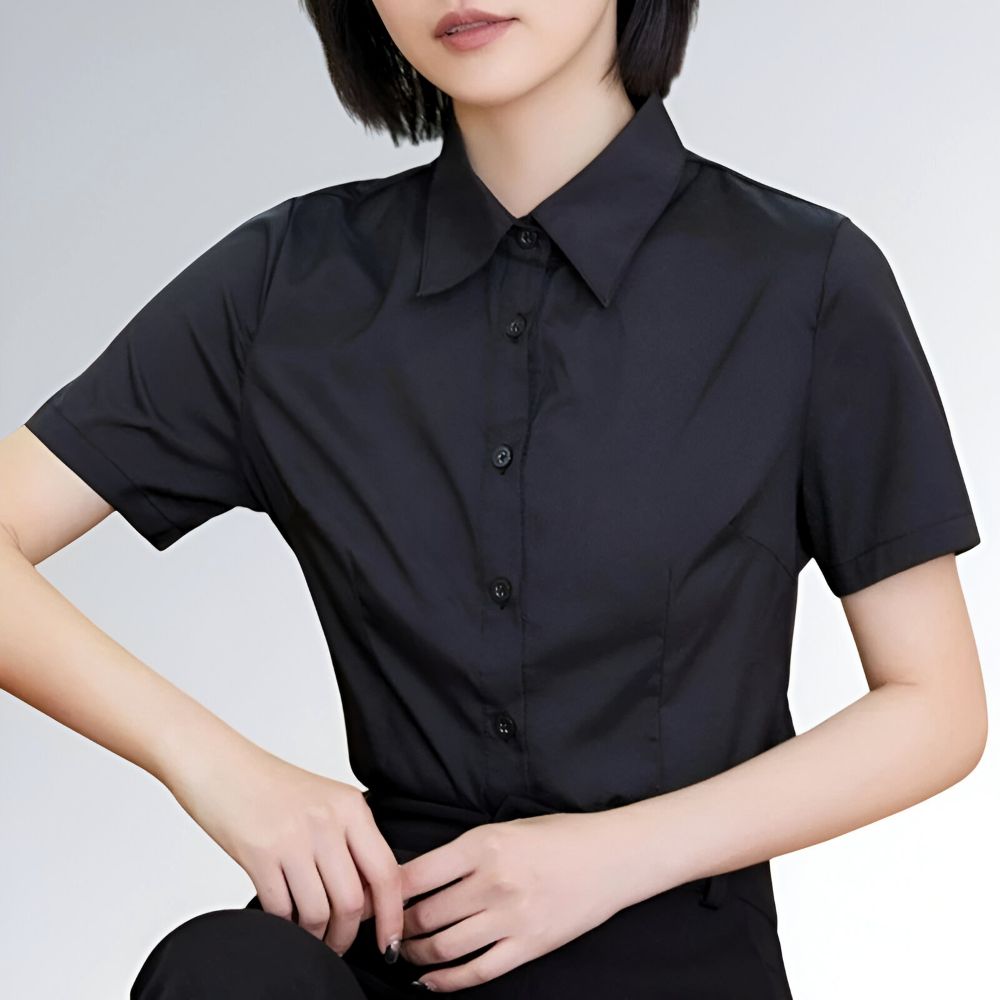 Blusa Decote V Manga Curta - JZ NEW MODA
