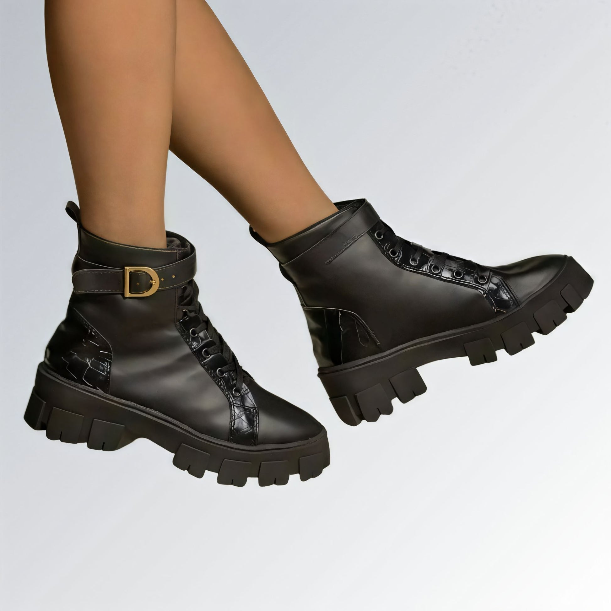 Bota Fivela Cano Médio GuGi Feminina Jz new moda