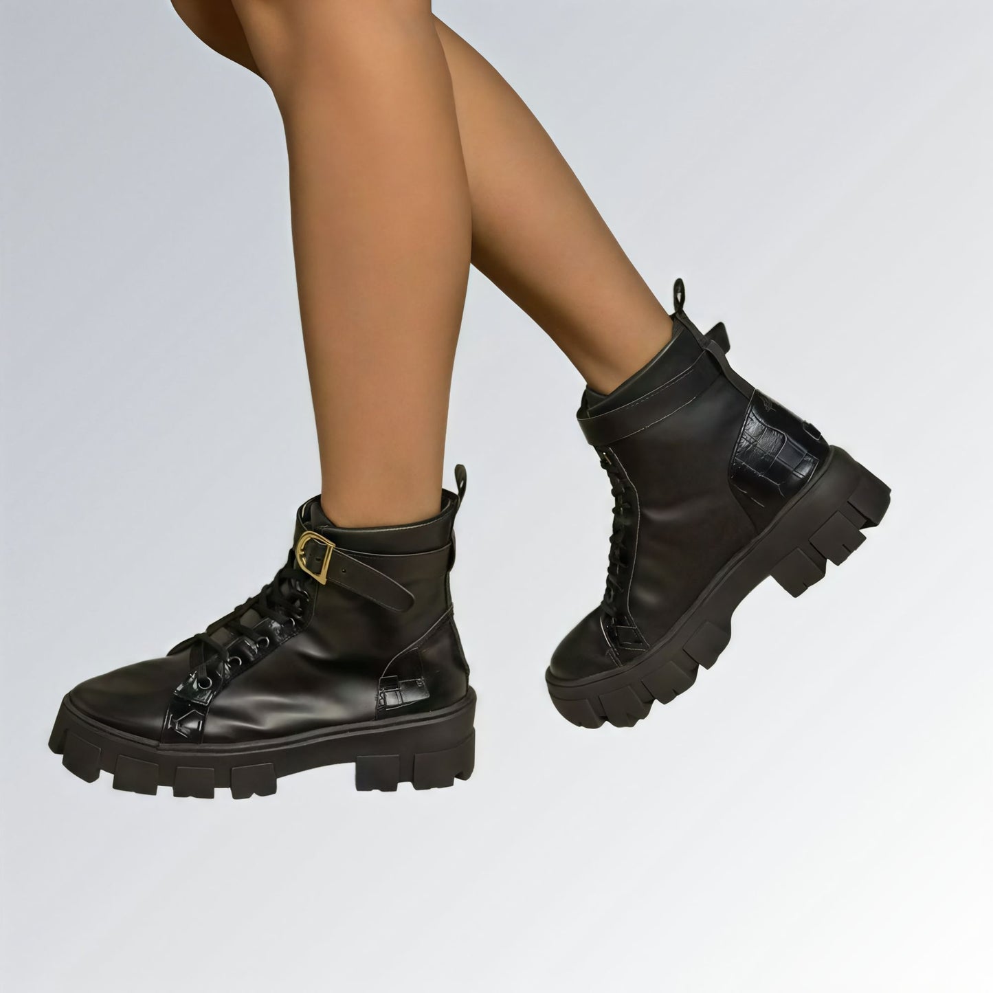 Bota Fivela Cano Médio GuGi Feminina Jz new moda