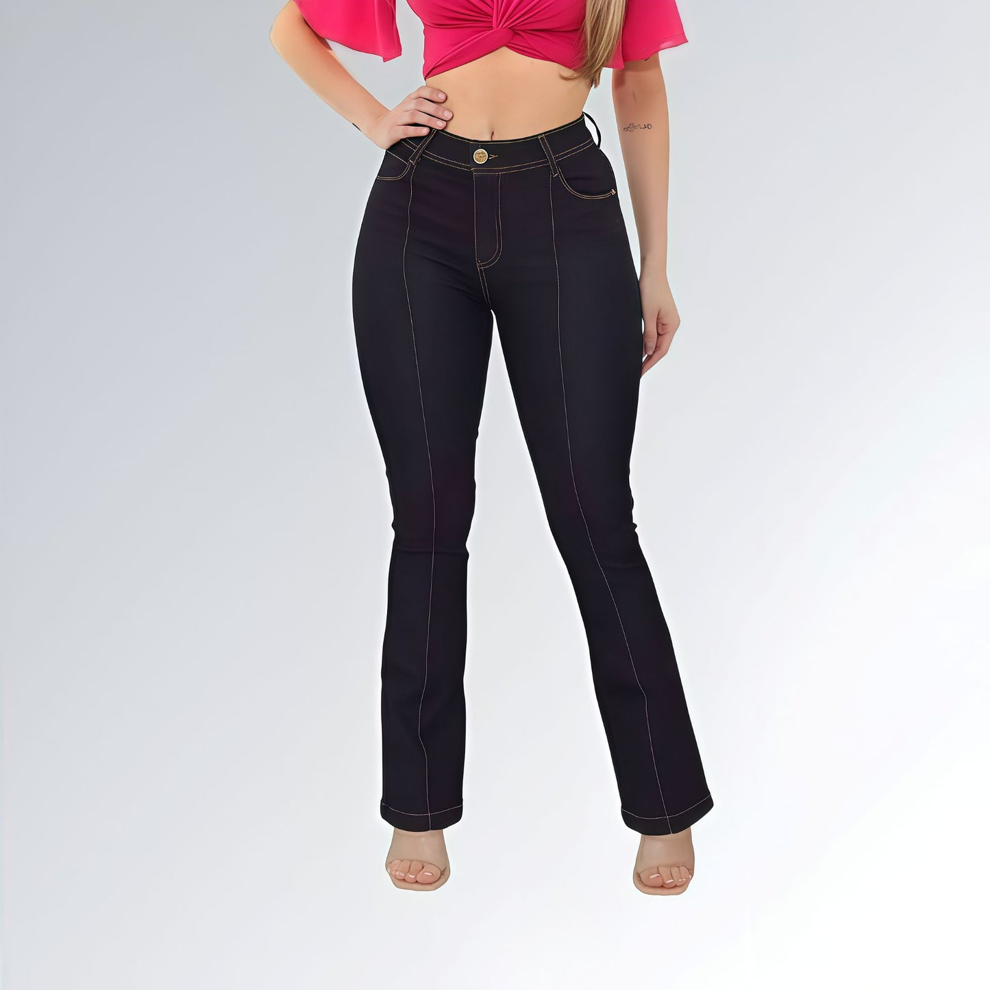 Calça Flare Nervura Premium Feminina Jz New Moda