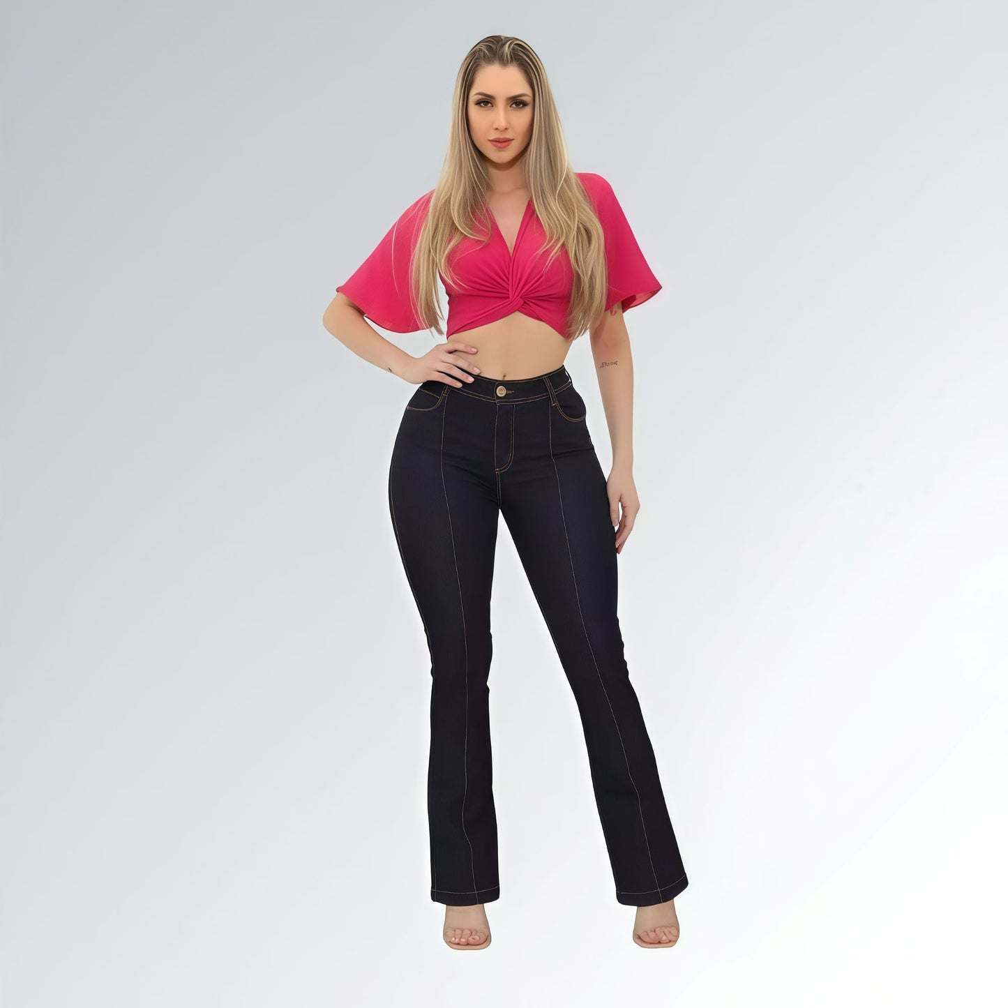 Calça Flare Nervura Premium Feminina Jz New Moda