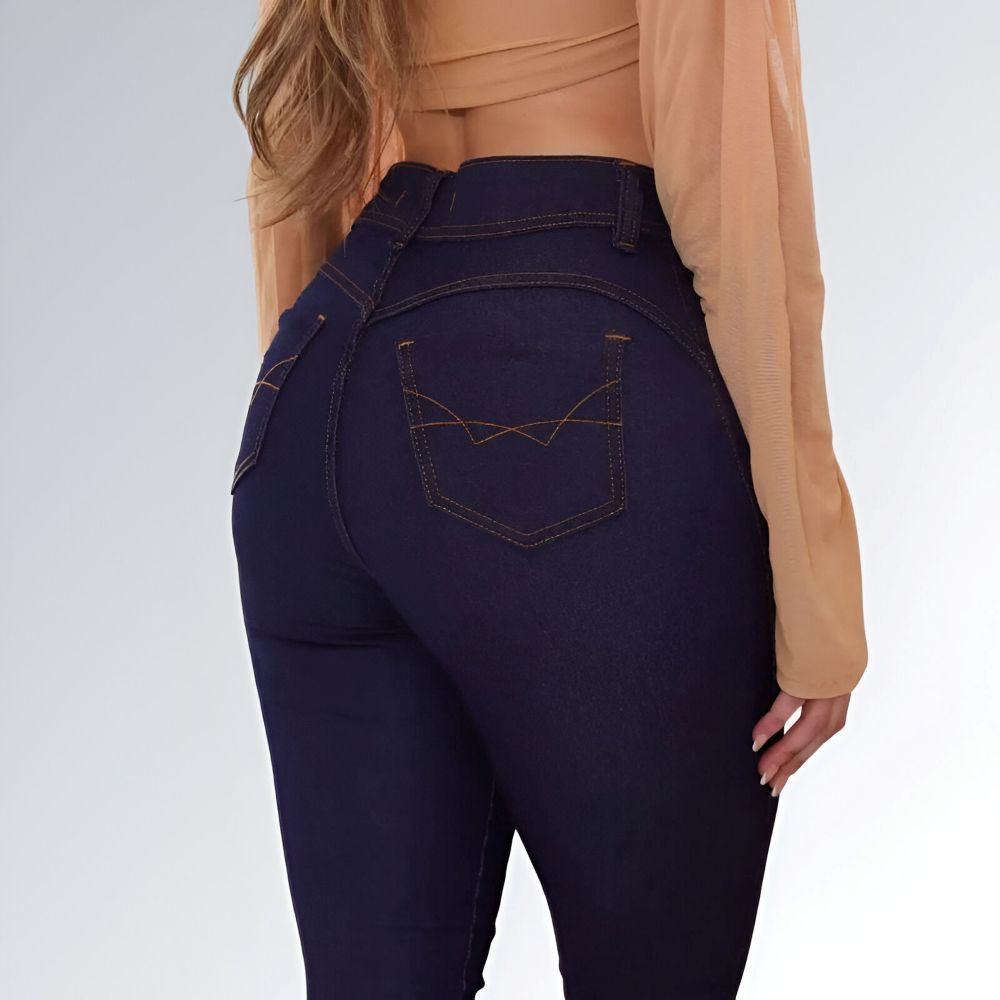 Calça Jeans Barra Dobrada Estampada Feminina Jz New Moda