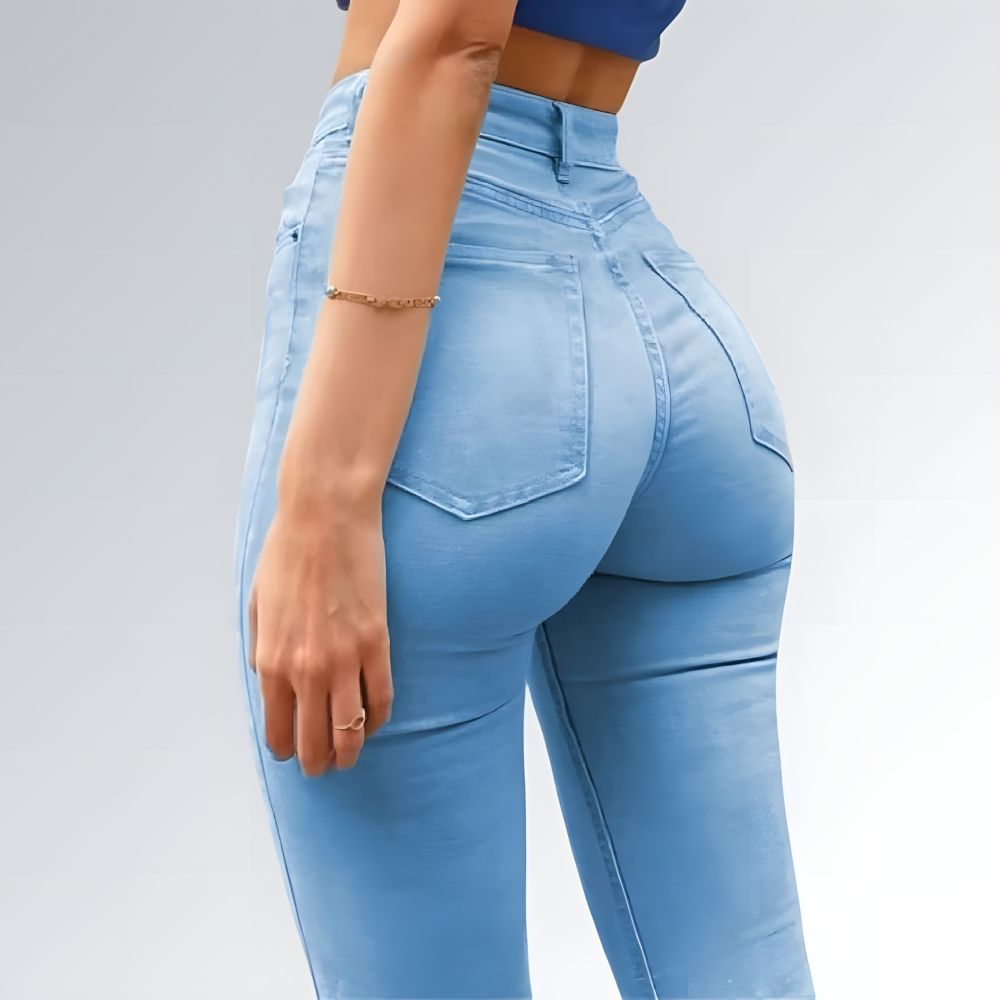 Calça Jeans Cintura Alta Denim - JZ NEW MODA
