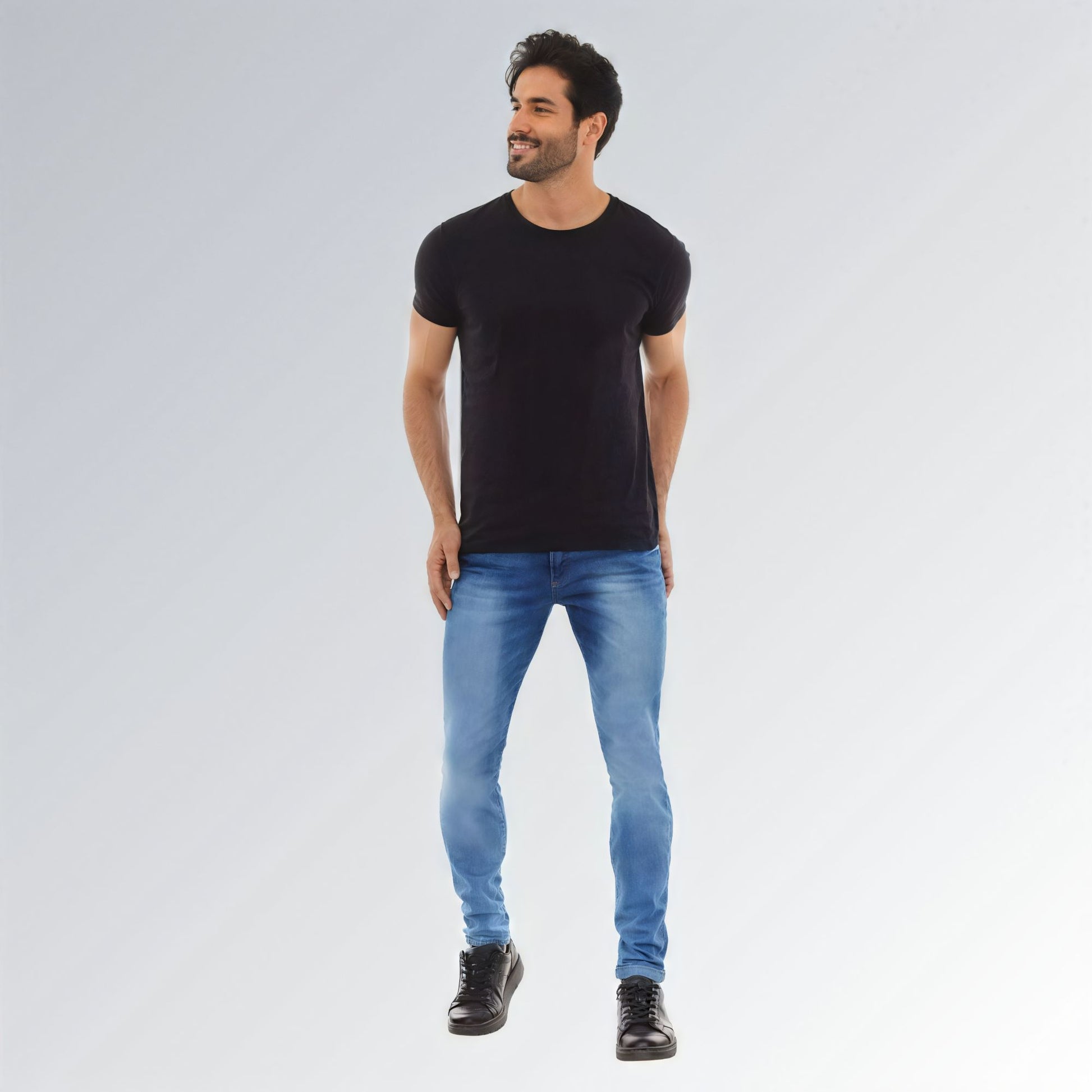 Calça Jeans Masculina Skinny Azul Delavê Modelo Premium Jz new moda