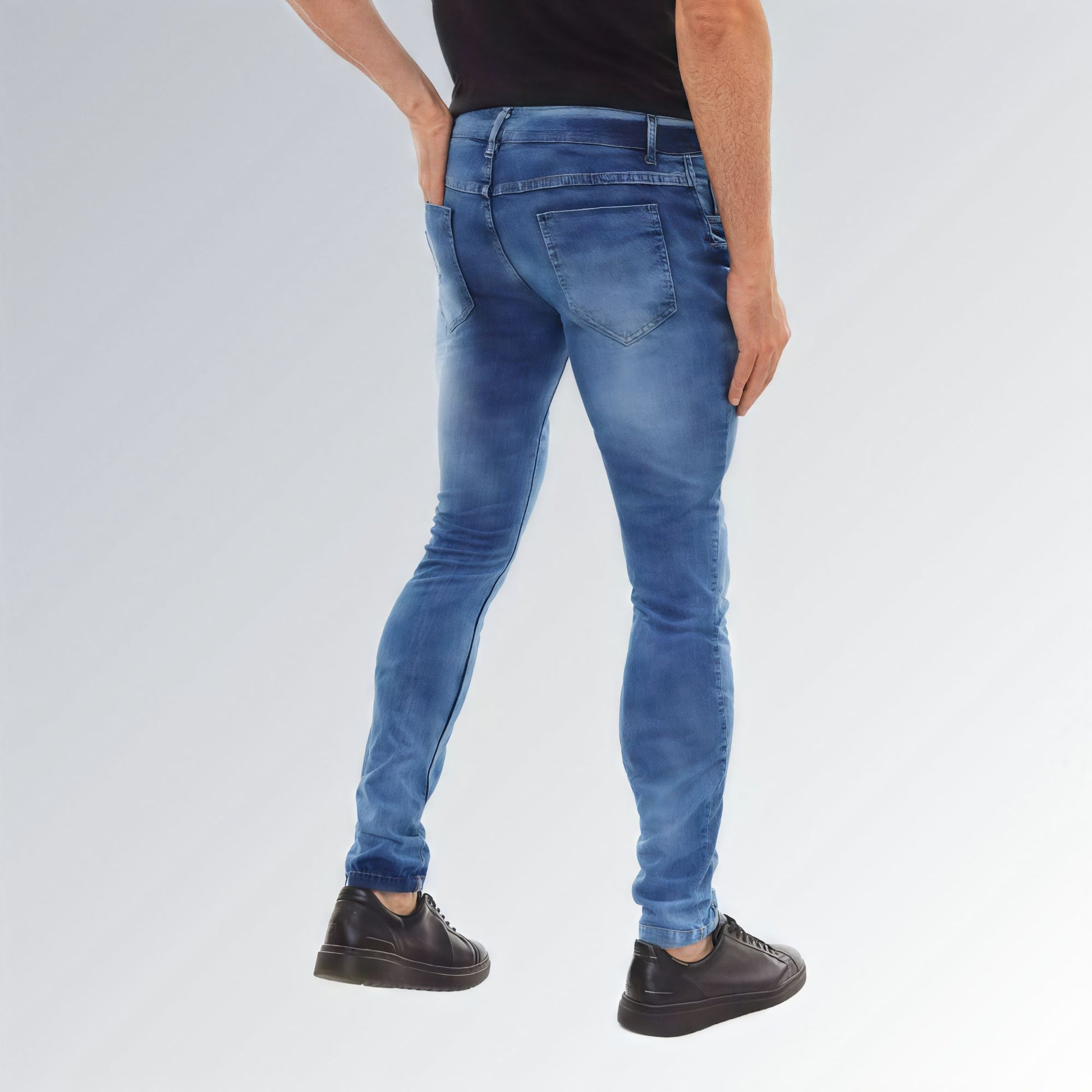 Calça Jeans Masculina Skinny Azul Delavê Modelo Premium Jz new moda