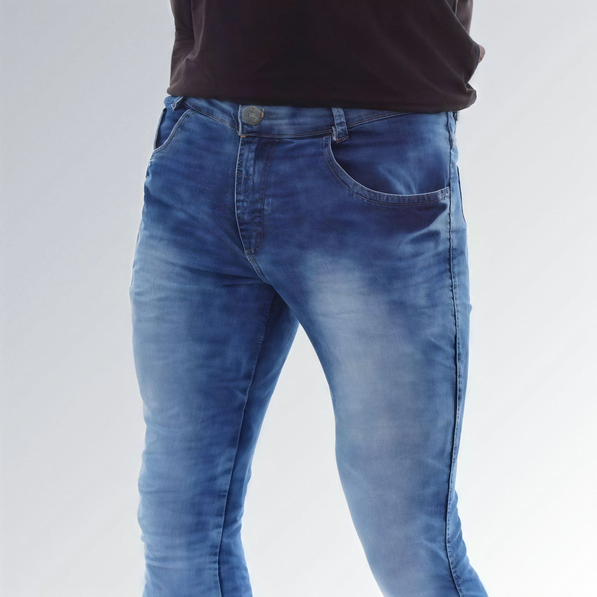 Calça Jeans Masculina Skinny Azul Delavê Modelo Premium Jz new moda