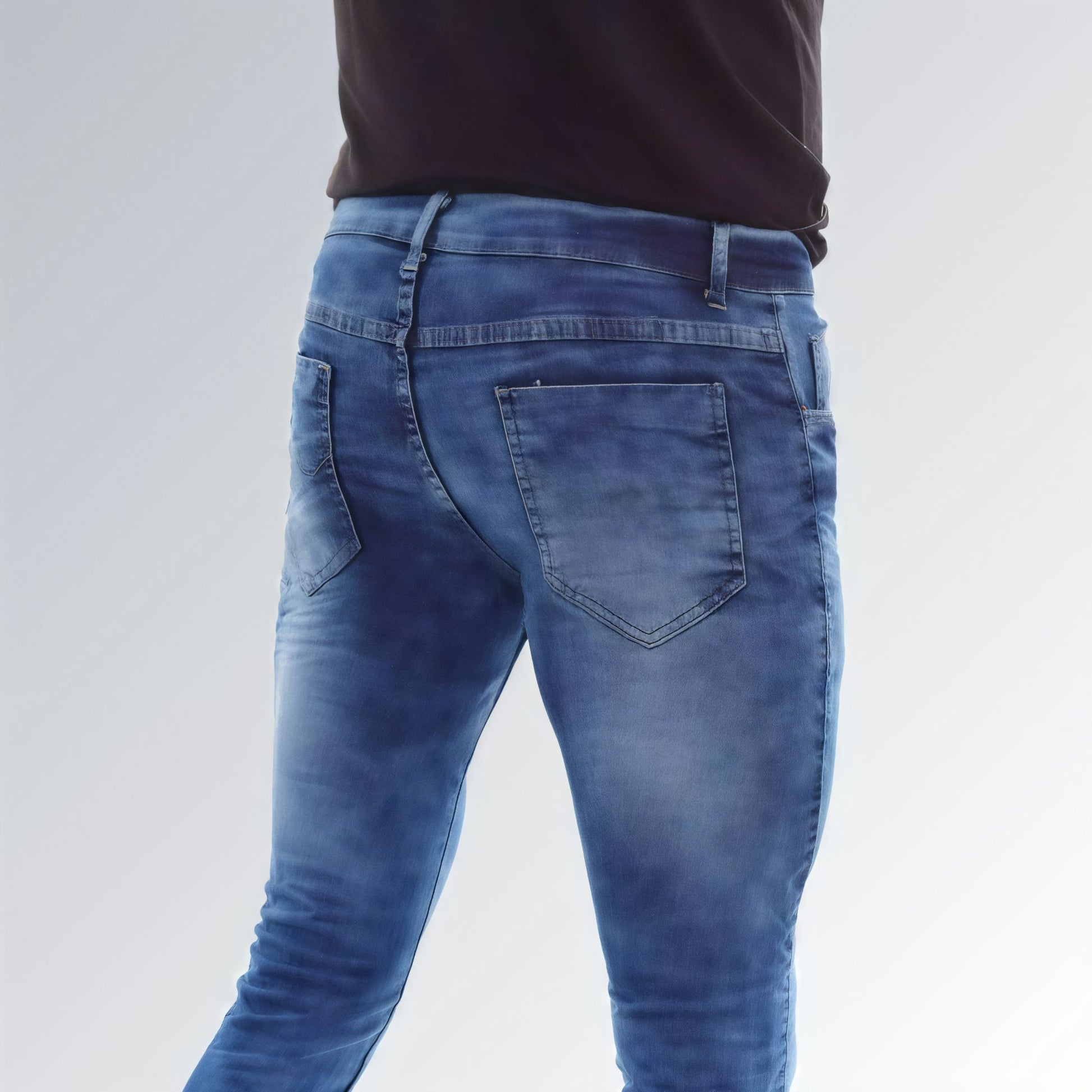 Calça Jeans Masculina Skinny Azul Delavê Modelo Premium Jz new moda