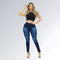 Calça Jeans Skinny com Puídos Cintura Alta Feminina Jz New Moda