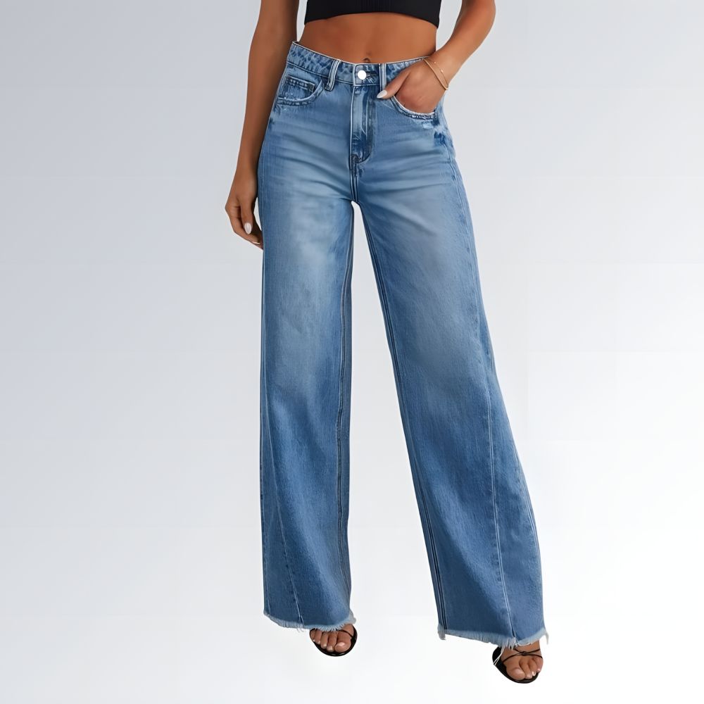 Calça Jeans Solta Perna Larga - JZ NEW MODA