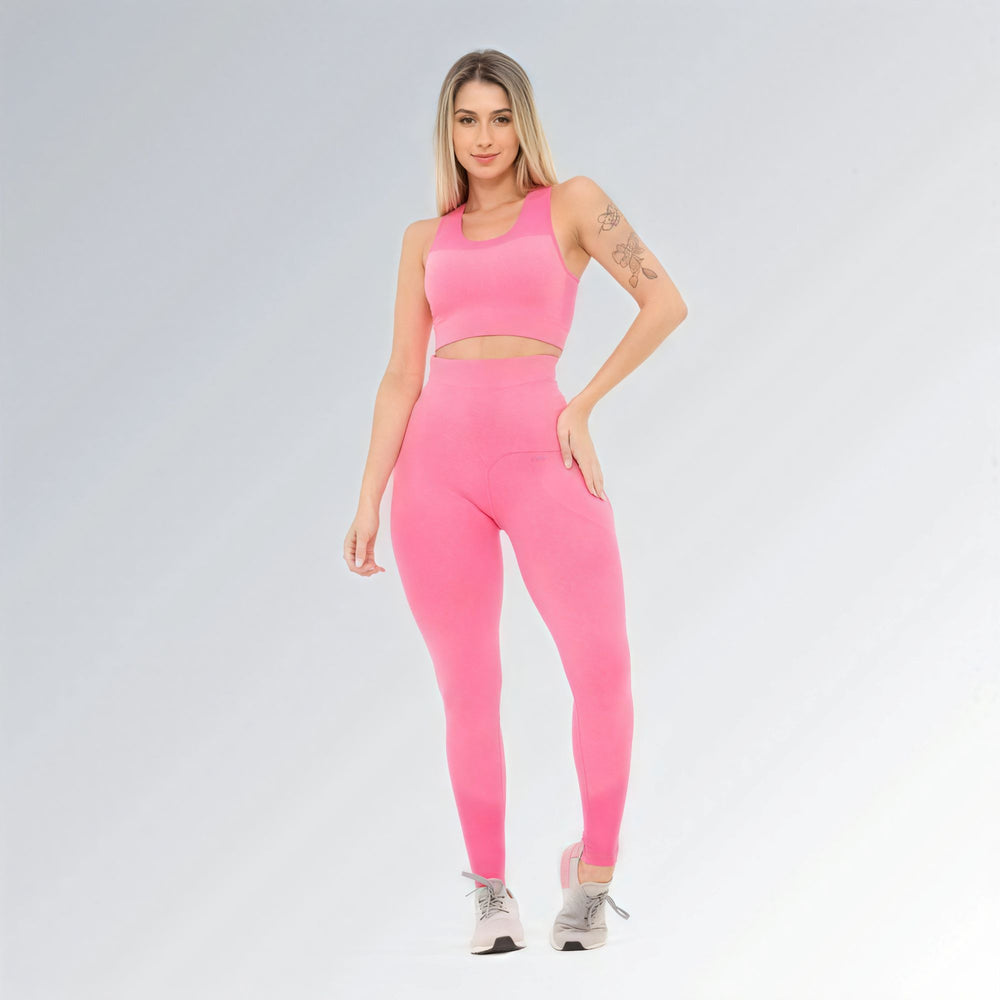Calça Legging Academia Levanta e Empina Bumbum Fitness Feminina Cintura Alta Rosa Jz new moda