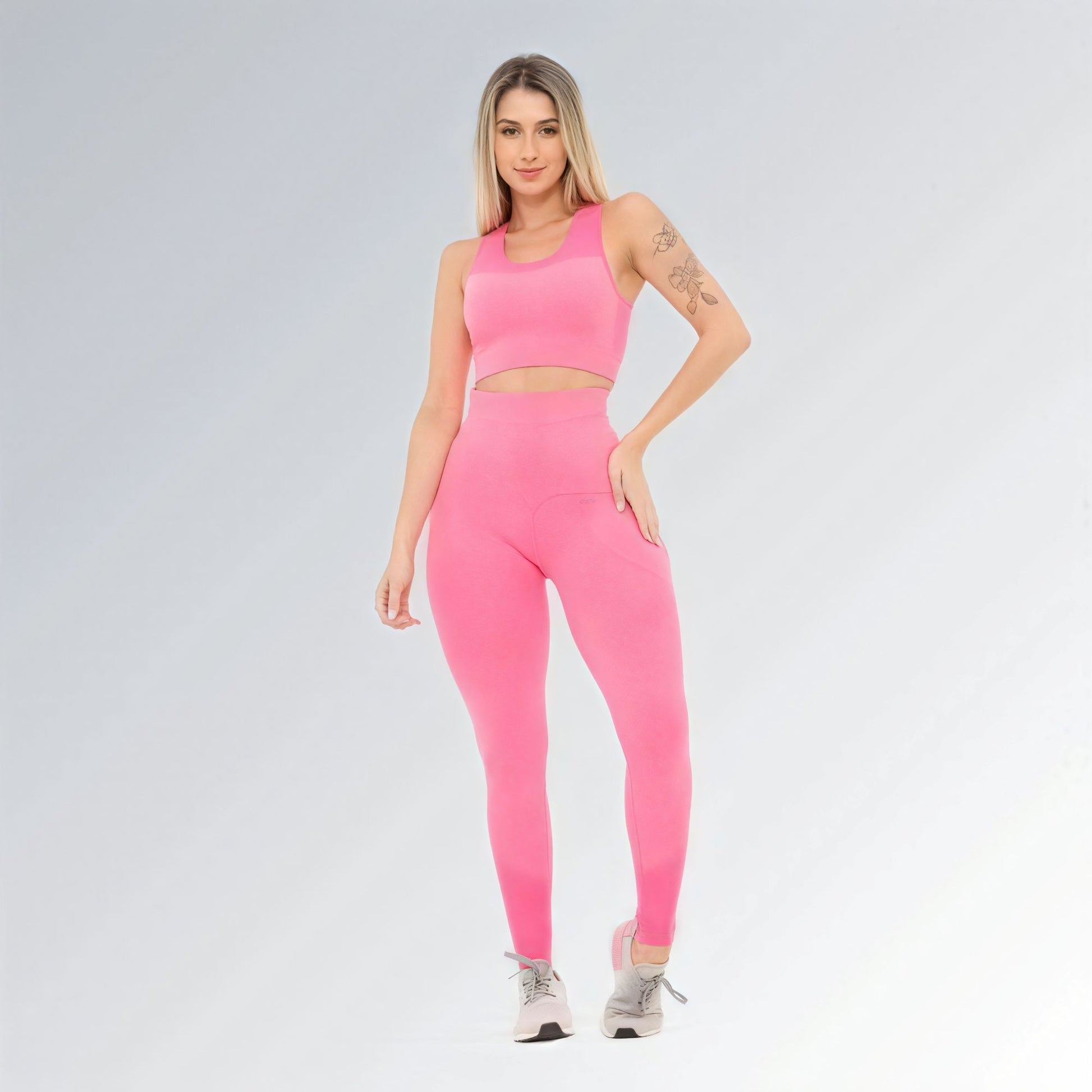 Calça Legging Academia Levanta e Empina Bumbum Fitness Feminina Cintura Alta Rosa Jz new moda