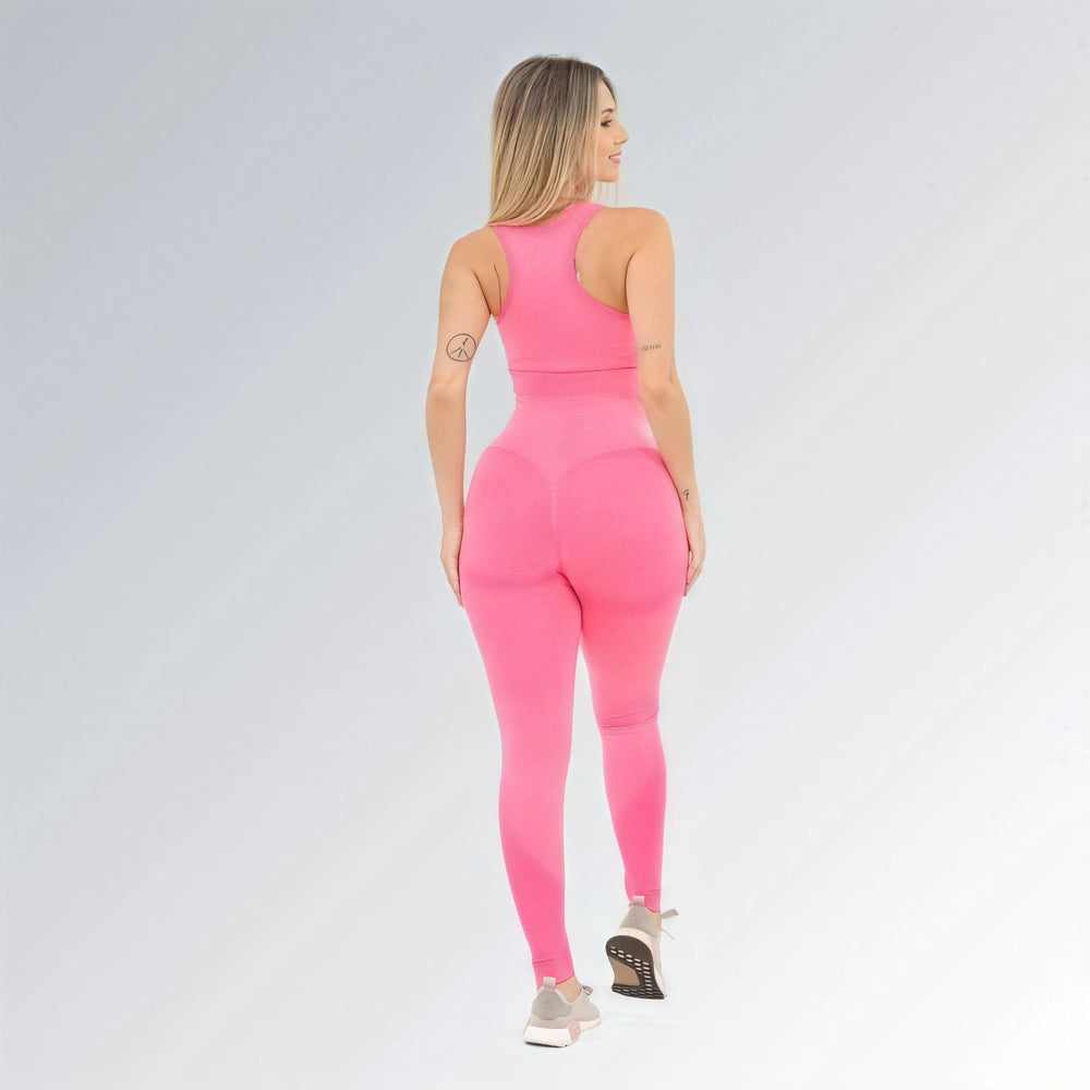 Calça Legging Academia Levanta e Empina Bumbum Fitness Feminina Cintura Alta Rosa Jz new moda