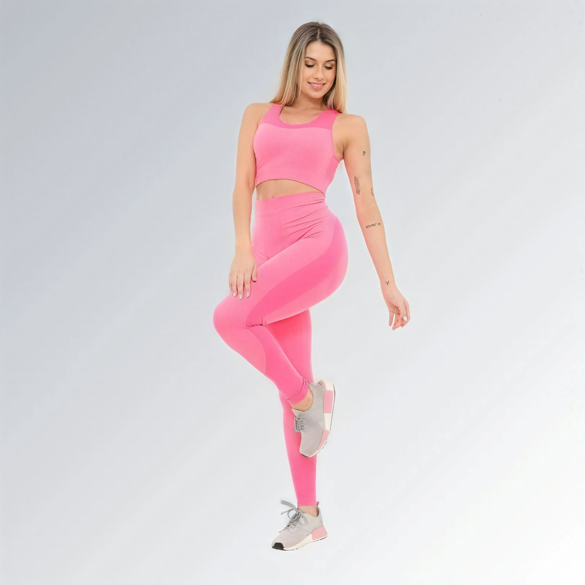 Calça Legging Academia Levanta e Empina Bumbum Fitness Feminina Cintura Alta Rosa Jz new moda