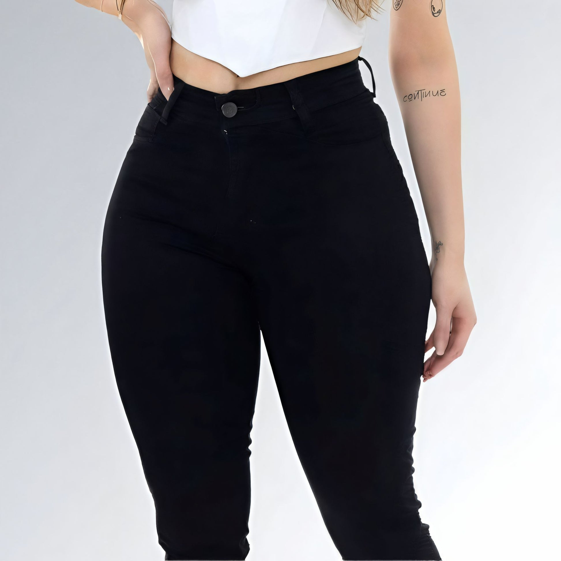 Calça Sarja Skinny Cintura Alta Black Feminina Jz New Moda