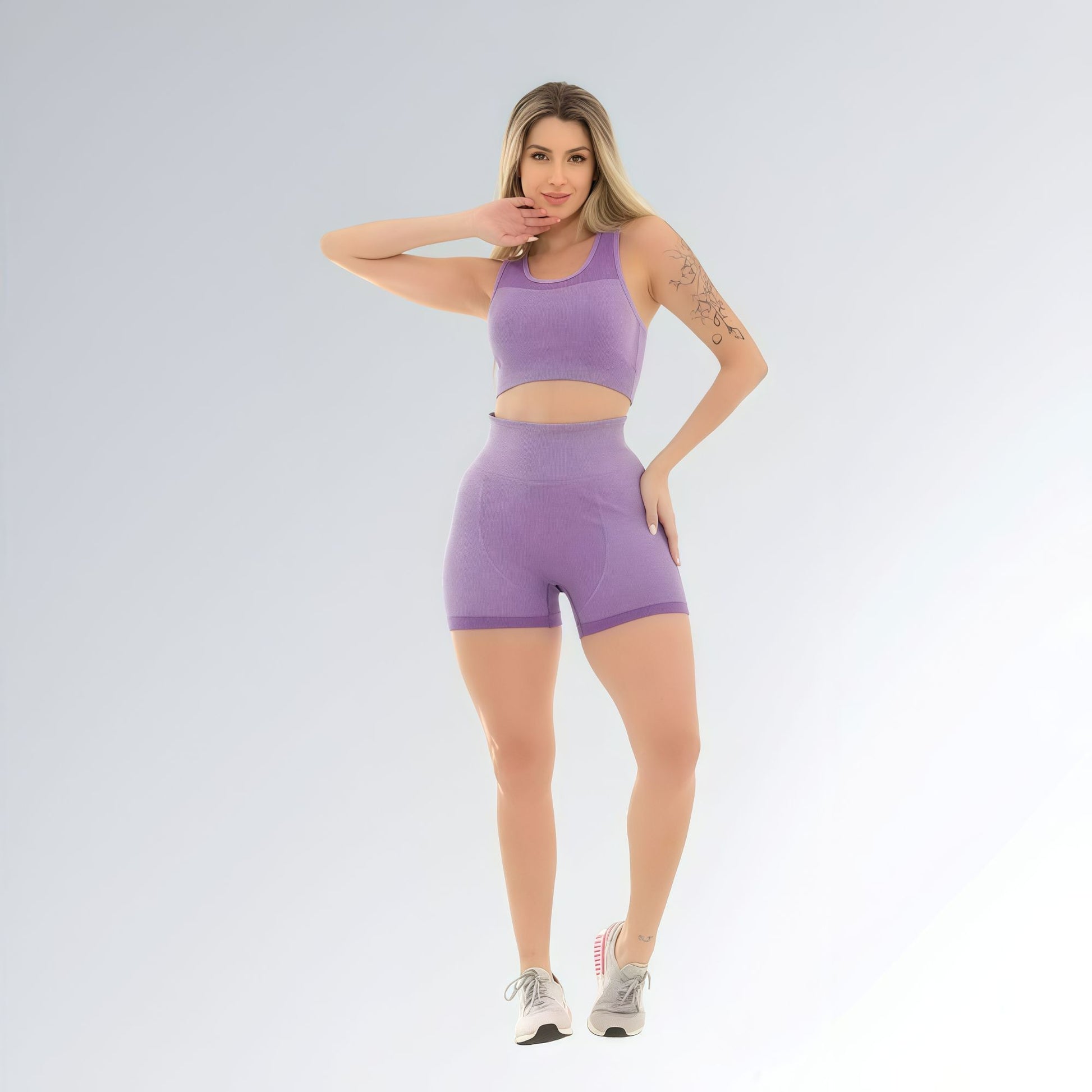 Conjunto Fitness Roxo Feminino Jz New Moda