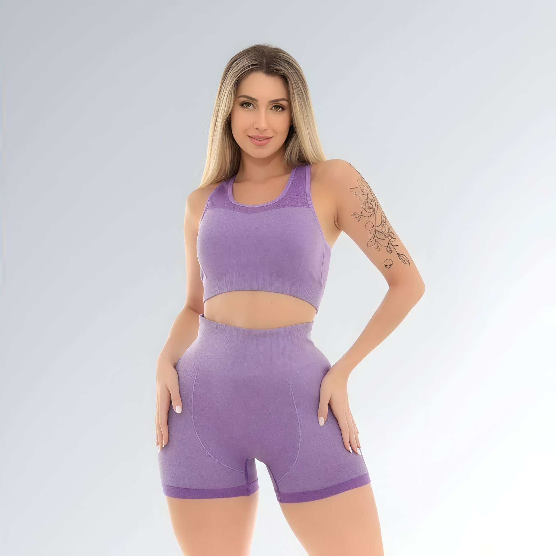 Conjunto Fitness Roxo Feminino Jz New Moda