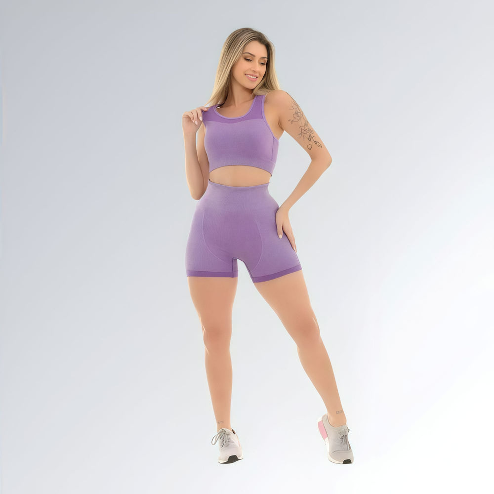 Conjunto Fitness Roxo Feminino Jz New Moda