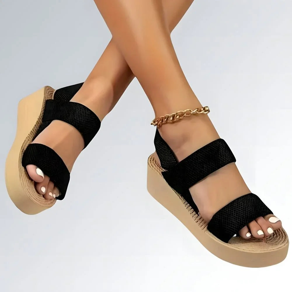 Sandália Plataforma Sola Grossa Feminina Jz new moda