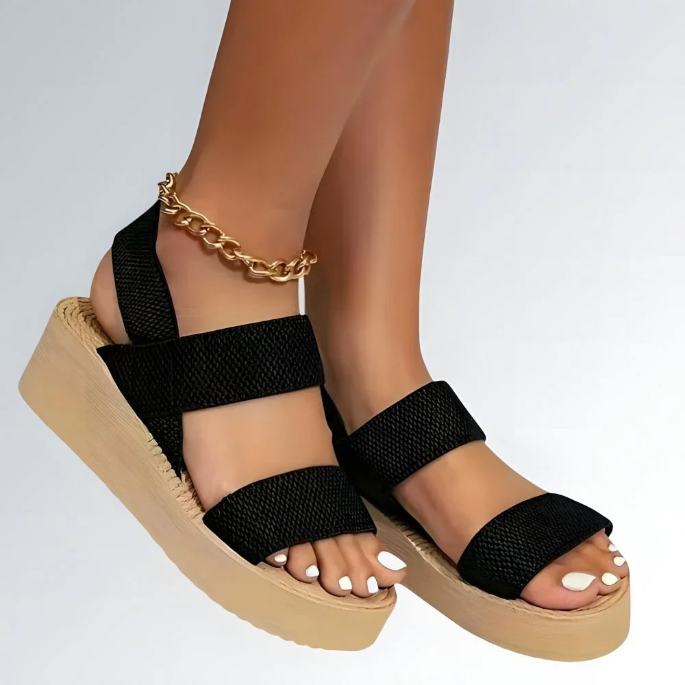 Sandália Plataforma Sola Grossa Feminina Jz new moda