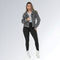 Jaqueta Jeans Cinza Grafite Marmorizada Feminina Jz New Moda
