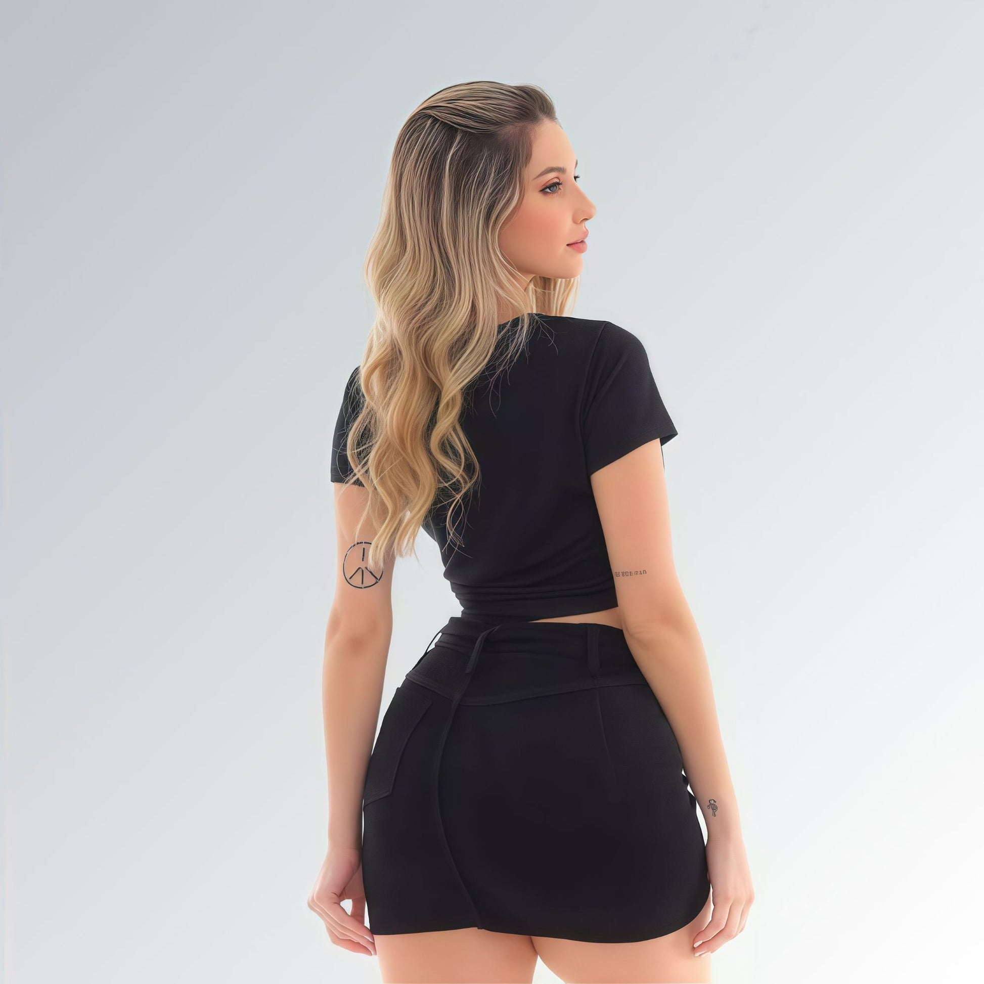 Mini Saia Cinto e Bolsos Laterais - JZ NEW MODA