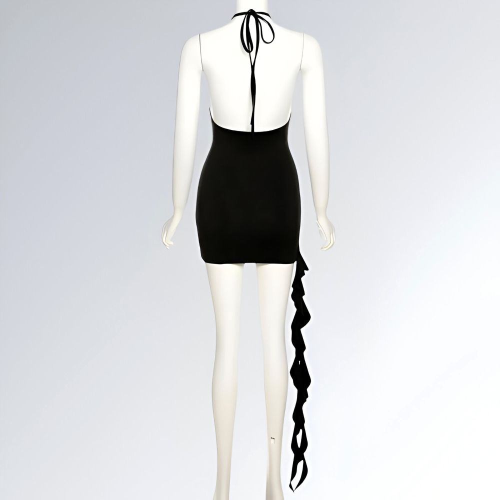 Mini Vestido Assimétrico Plissado - JZ NEW MODA