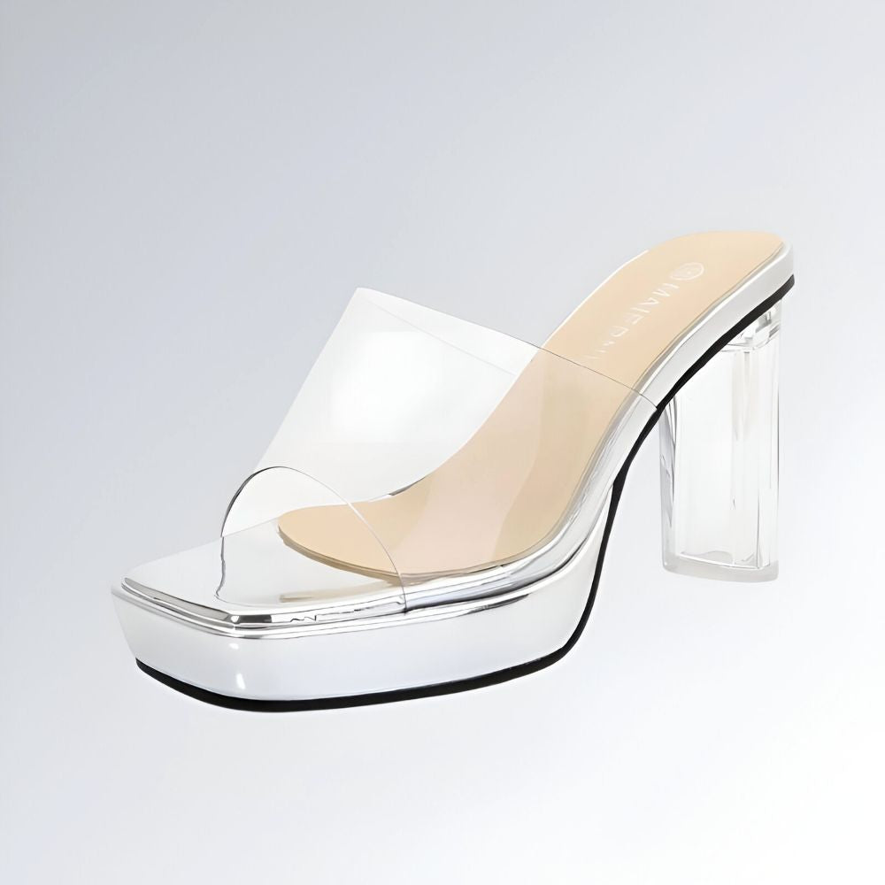 Salto Transparente Dedo Aberto - JZ NEW MODA