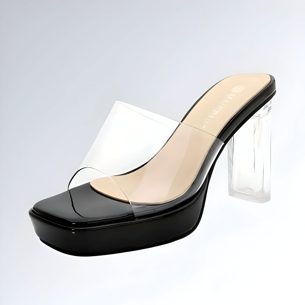 Salto Transparente Dedo Aberto - JZ NEW MODA