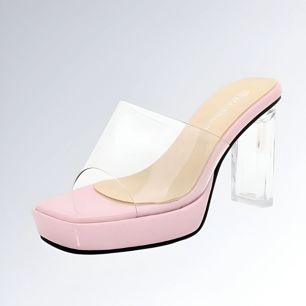 Salto Transparente Dedo Aberto - JZ NEW MODA