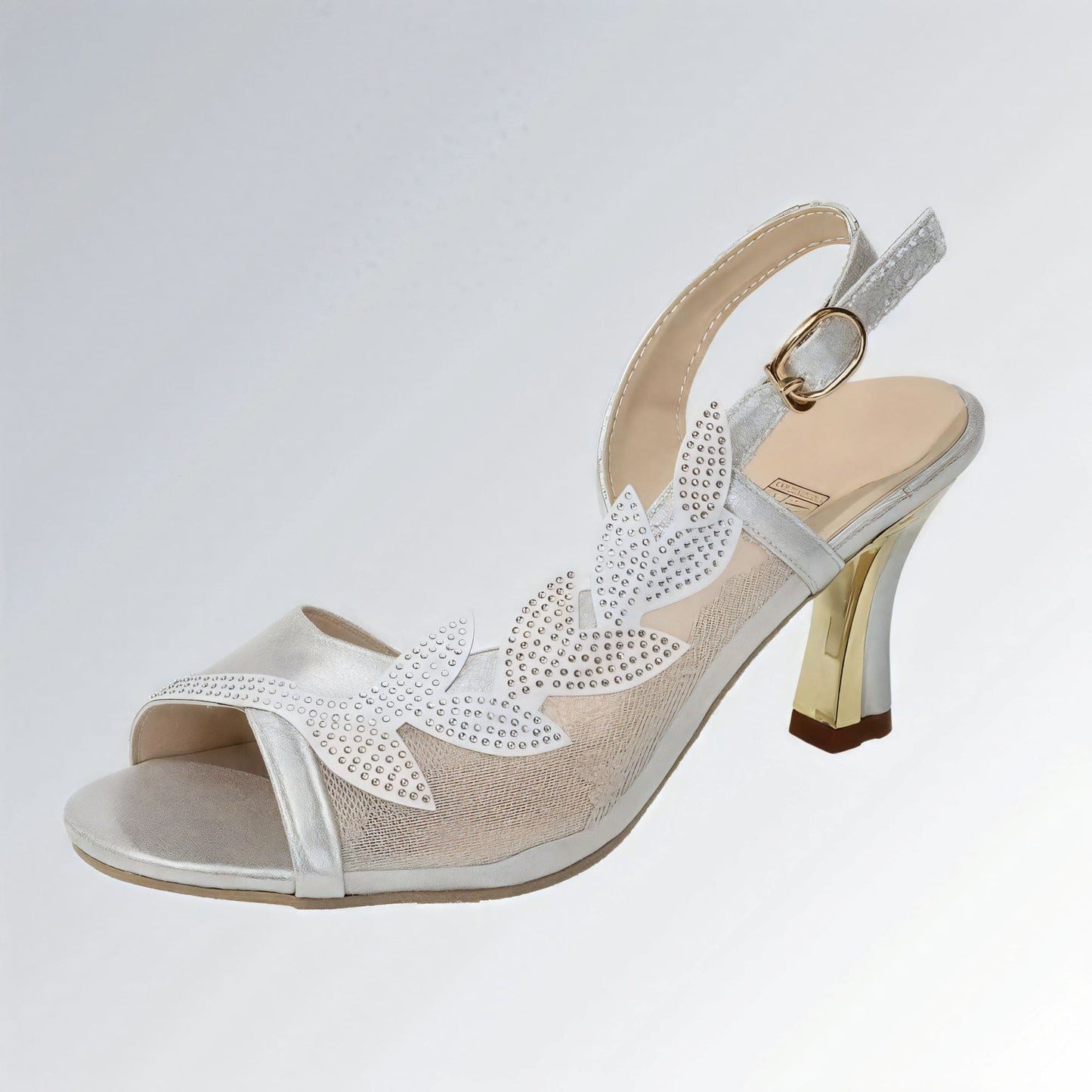 Sandália Feminina de Salto Alto com Cristais Jz new moda