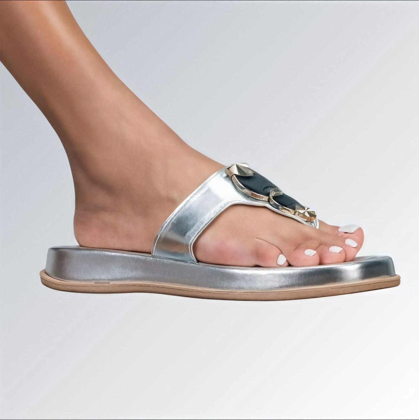 Sandália Flat Mary Feminina GuGi Sola Reta Plataforma Antiderrapante jz new moda