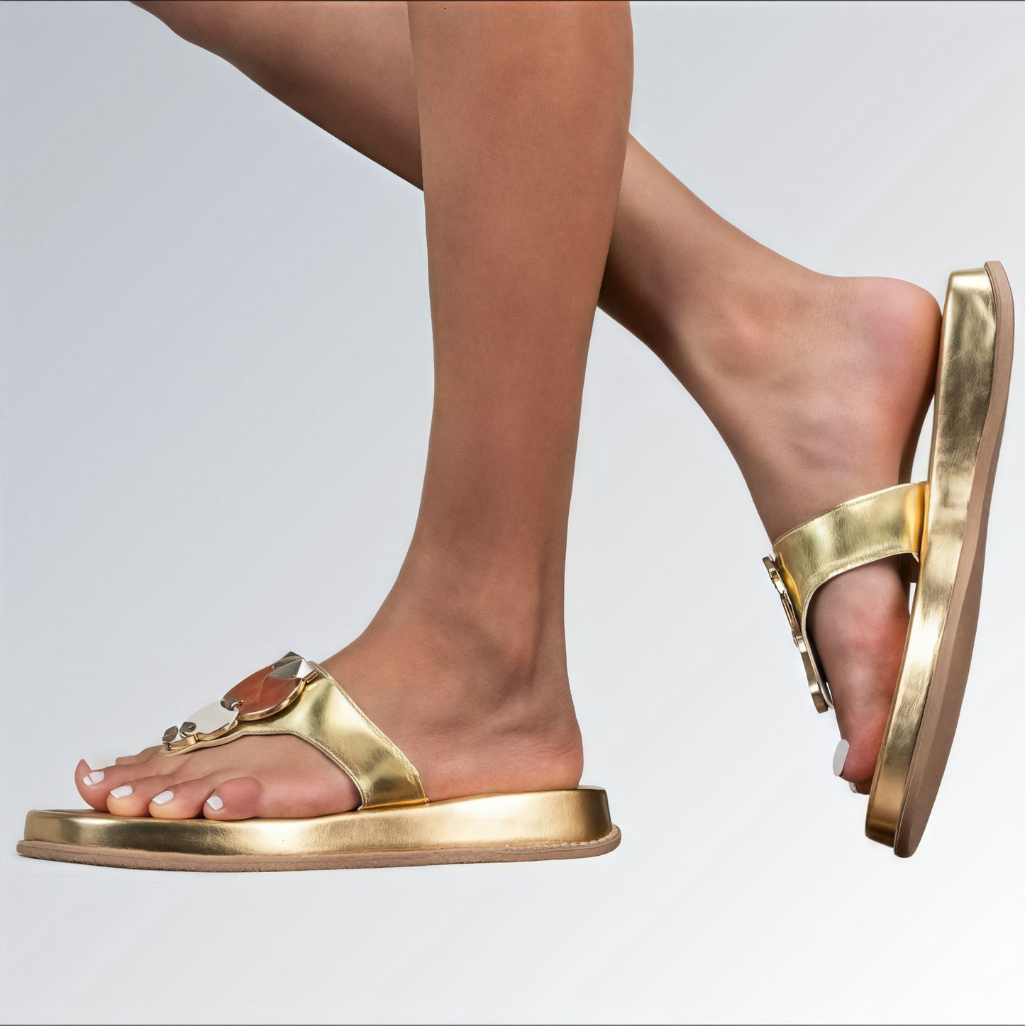 Sandália Flat Mary Feminina GuGi Sola Reta Plataforma Antiderrapante jz new moda