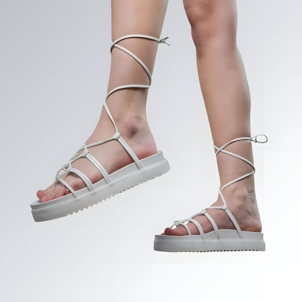 Sandália Gladiadora De Amarrar Feminina Jz new moda