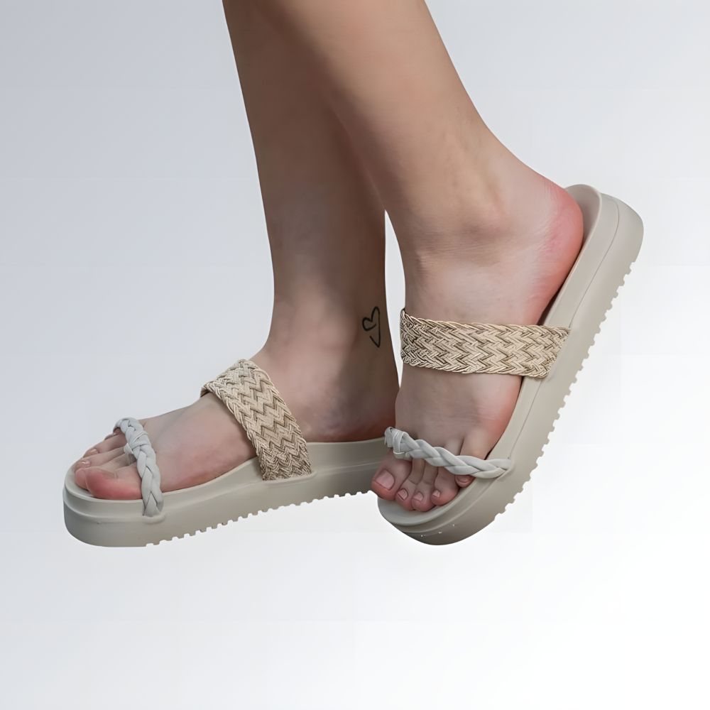 Sandália Papete Tressê Feminina GuGi Birkenstocks Com Tiras Trançadas Jz new moda