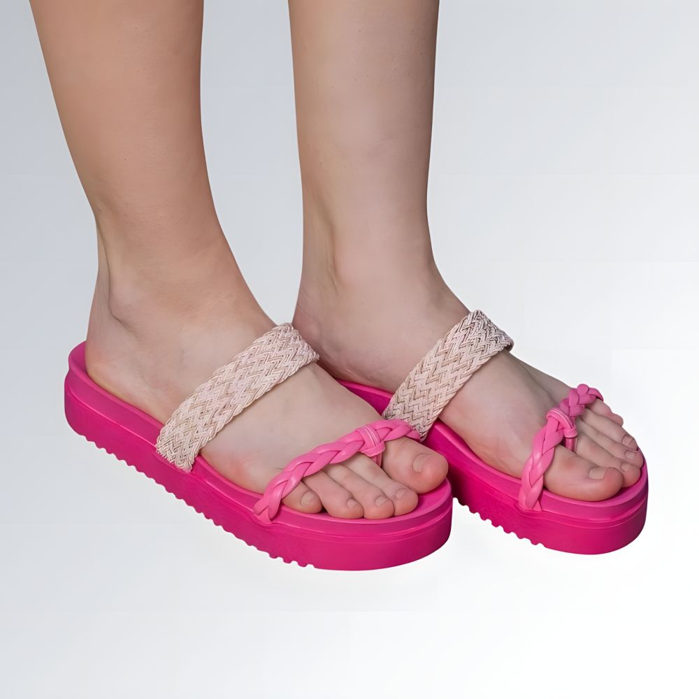 Sandália Papete Tressê Feminina GuGi Birkenstocks Com Tiras Trançadas Jz new moda