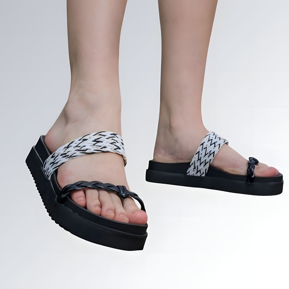 Sandália Papete Tressê Feminina GuGi Birkenstocks Com Tiras Trançadas Jz new moda