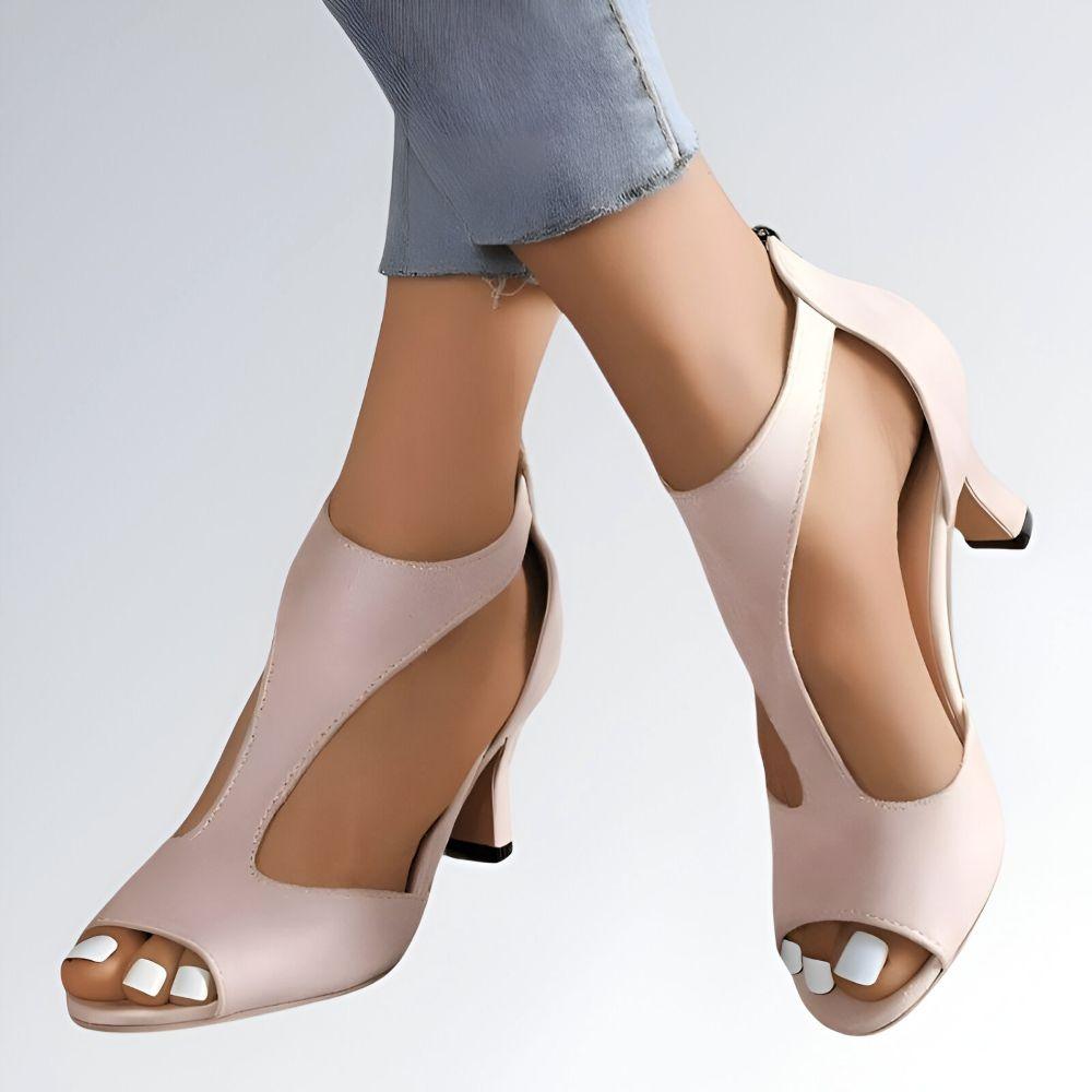 Sandália Salto Alto Fecho Zíper - JZ NEW MODA