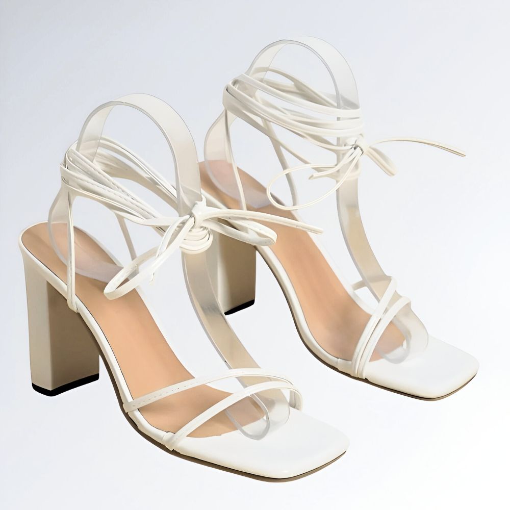 Sandália Salto Quadrado Cinta - JZ NEW MODA