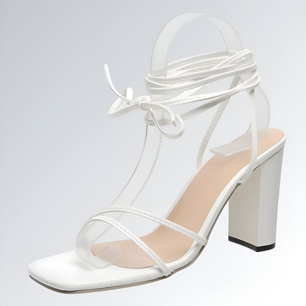 Sandália Salto Quadrado Cinta - JZ NEW MODA