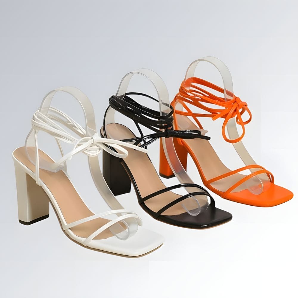 Sandália Salto Quadrado Cinta - JZ NEW MODA