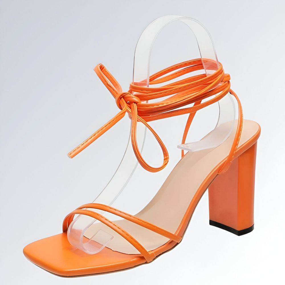 Sandália Salto Quadrado Cinta - JZ NEW MODA