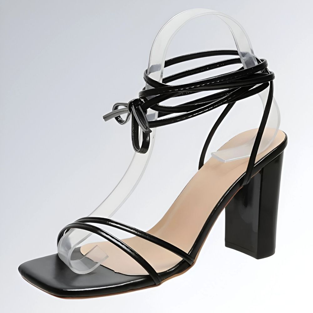 Sandália Salto Quadrado Cinta - JZ NEW MODA