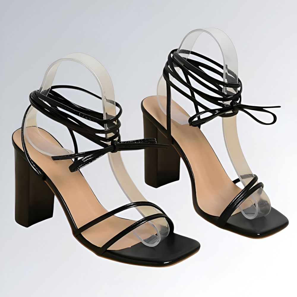 Sandália Salto Quadrado Cinta - JZ NEW MODA