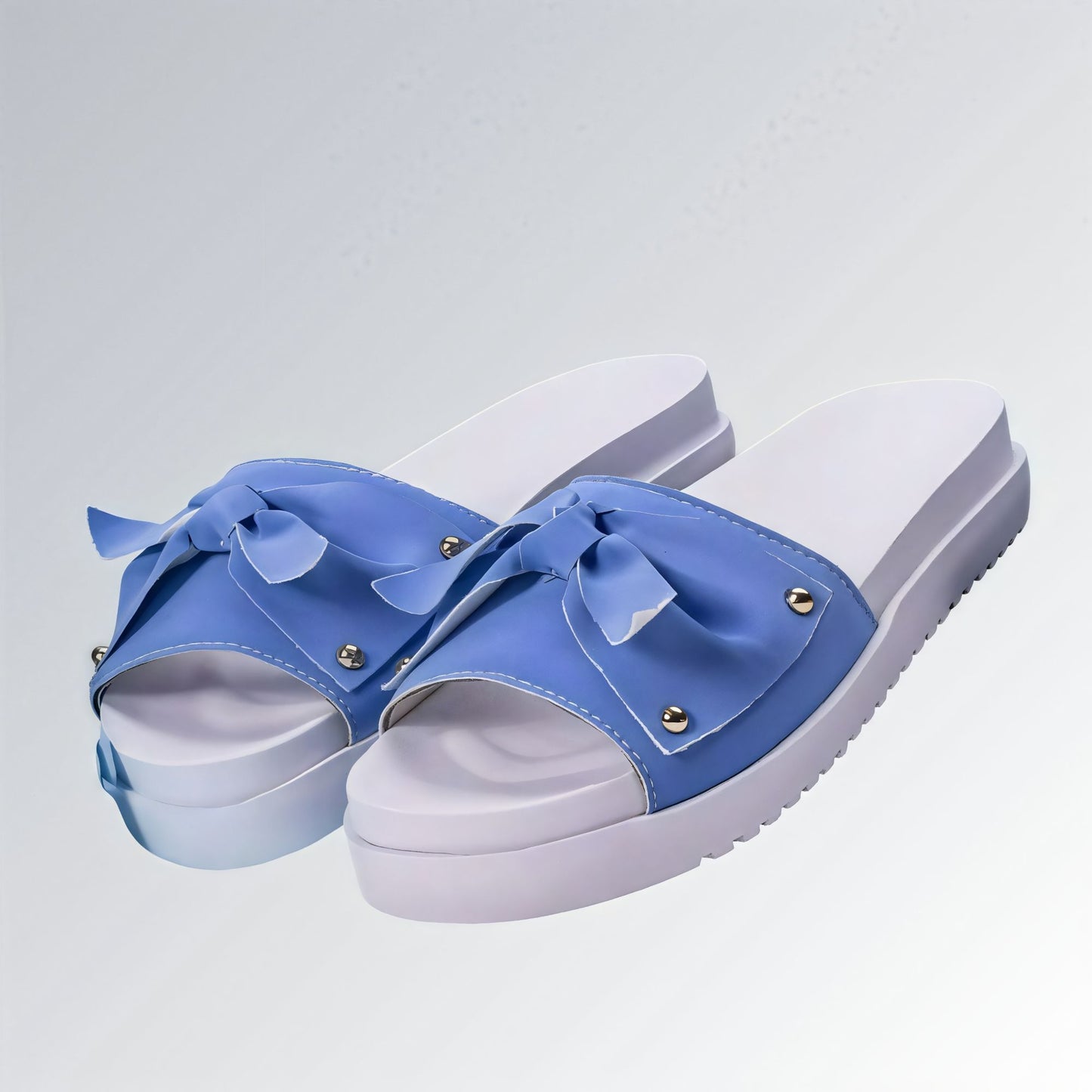 Sandália Slide Tamanco Feminino GuGi Sola Plataforma Com Laço Jz new moda
